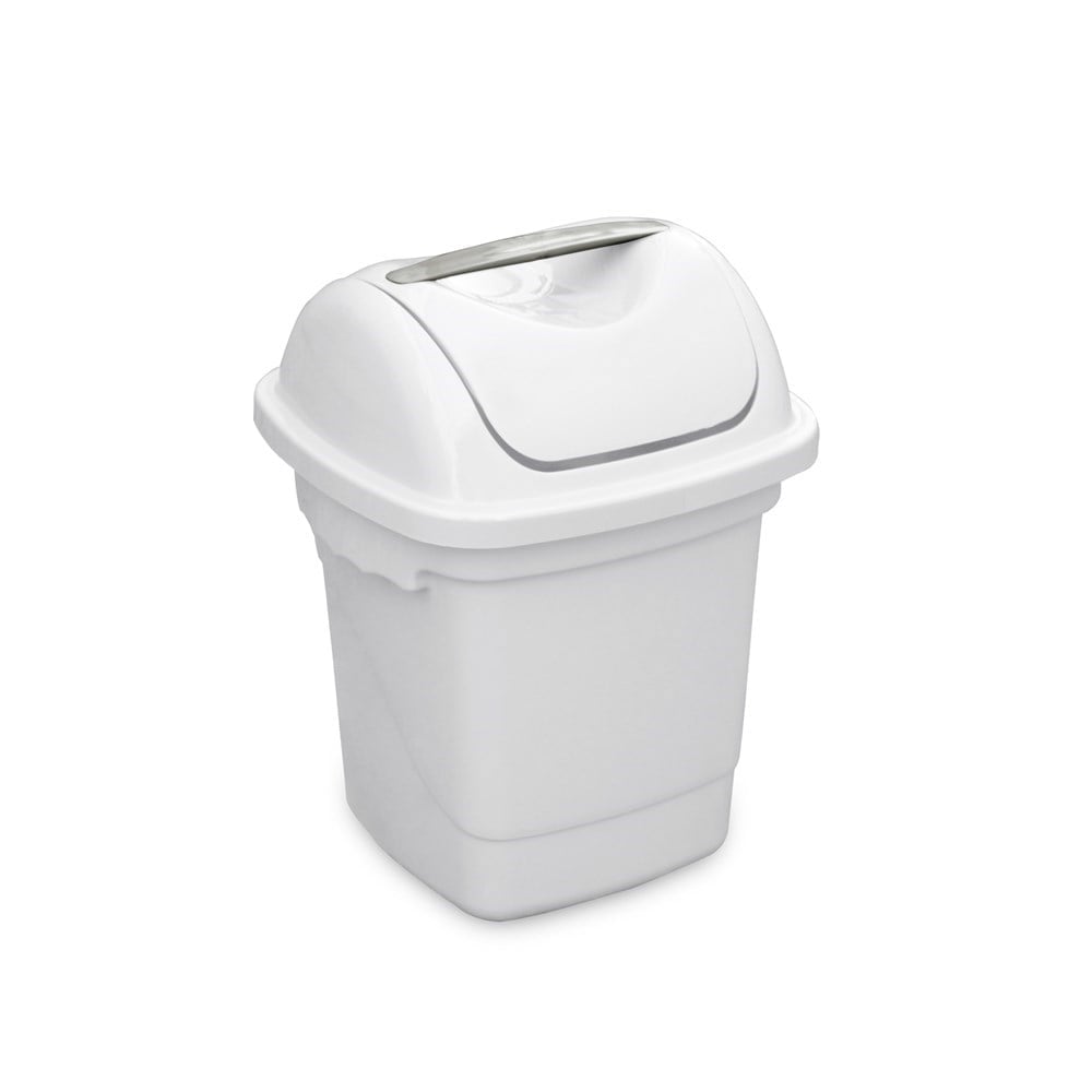 Lixeira Plasvale Basculante 10L Branca 12418300