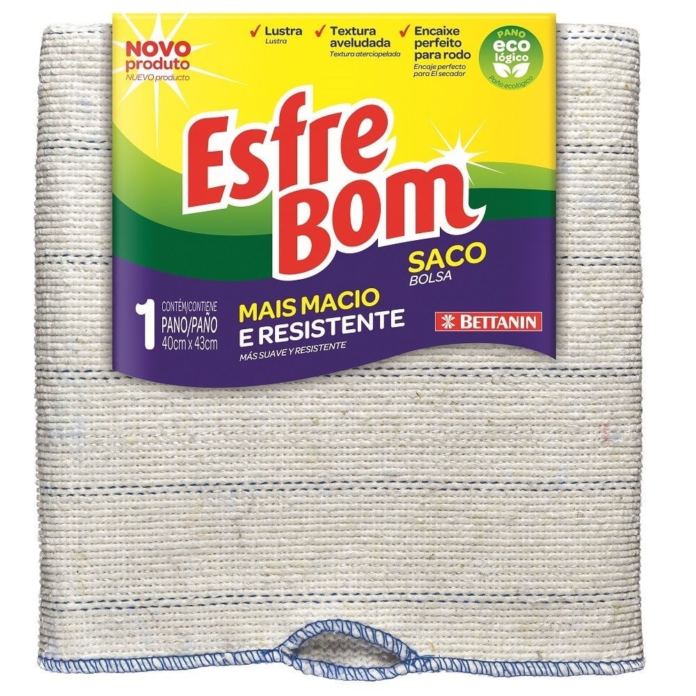 Pano Limpeza Esfrebom Ecológico Saco Rodo BT4982