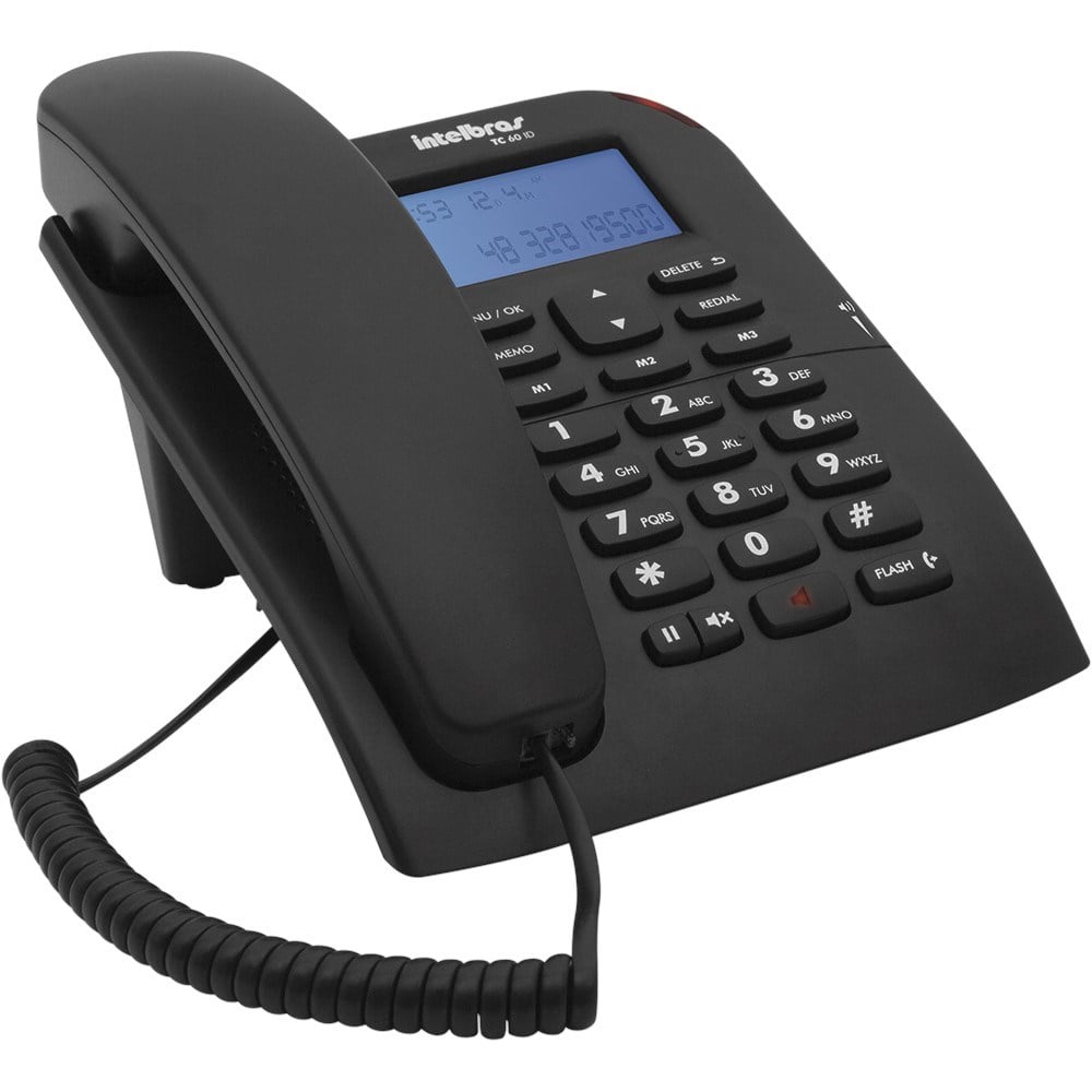 Telefone Intelbras "Id" Viva-Voz TC60 Preto 4000074