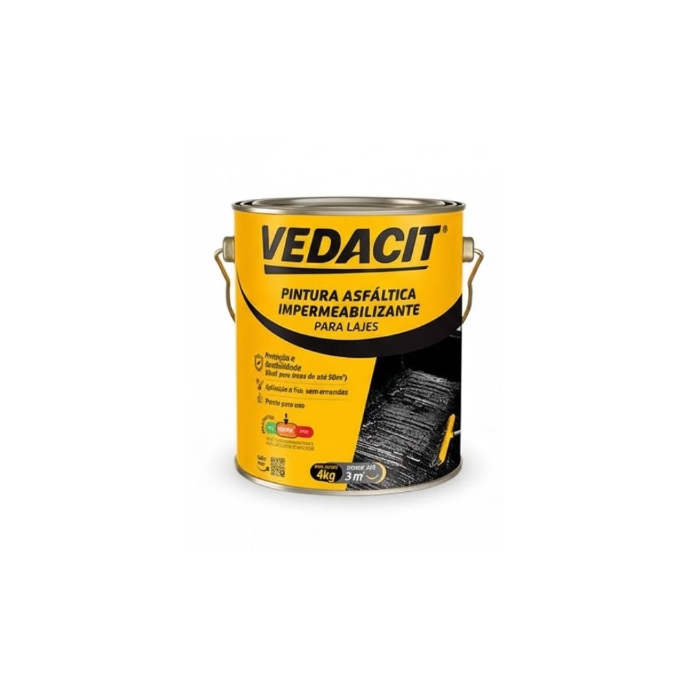 Pintura Asfáltica Impermeabilizante Vedacit para Lajes 4Kg | 121803 - imagem 1