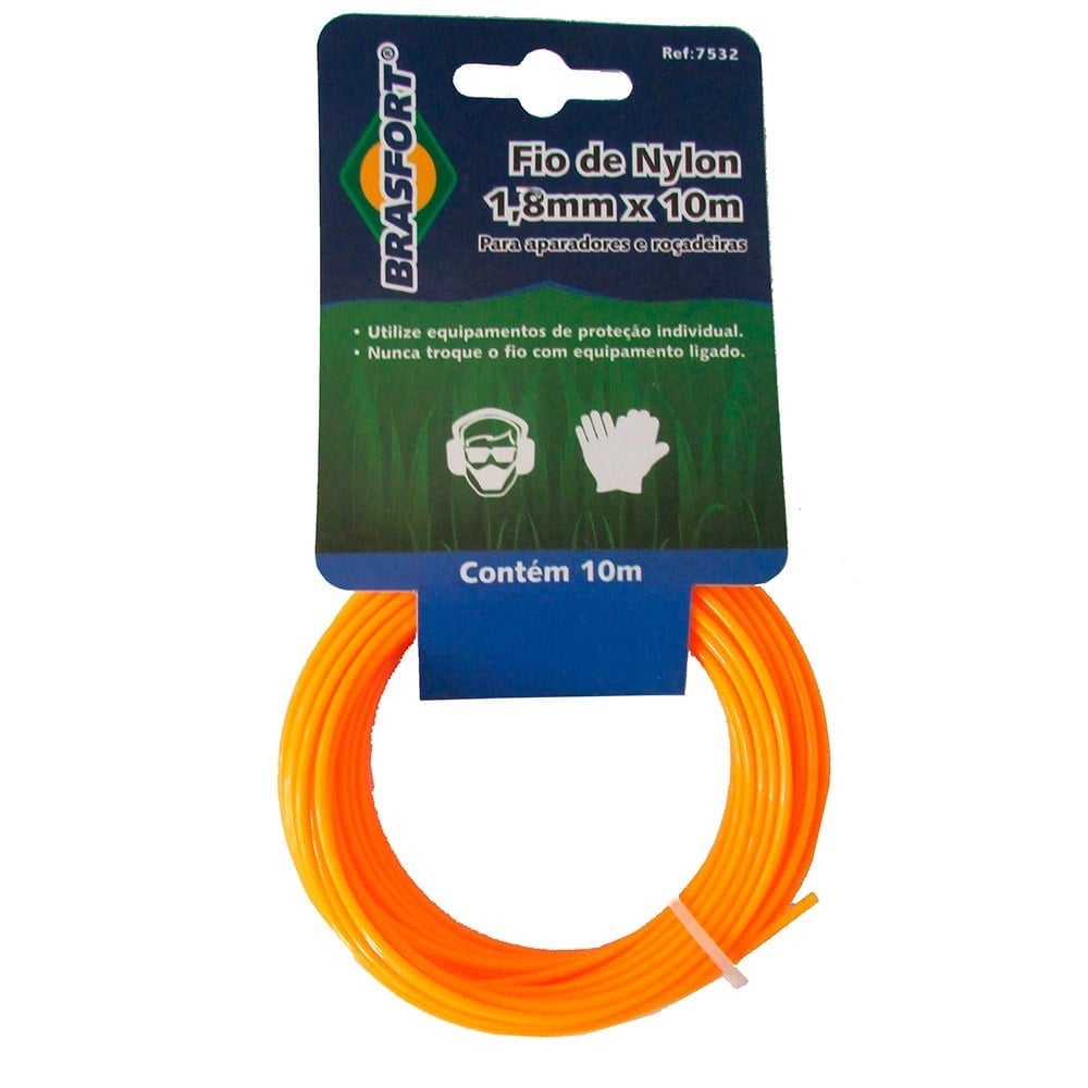 Fio de Nylon Brasfort Redondo 1.8MM/ 10M 7532
