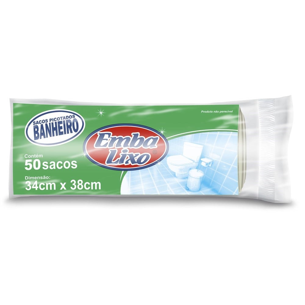 Saco Embalixo Rolo para WC com 50 Sacos 510136