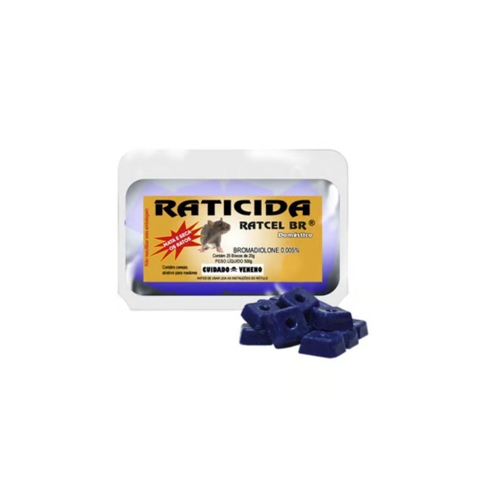 Raticida em Bloco Parafinado Ratcel 25 Unidades 500G | 100503 - imagem 1