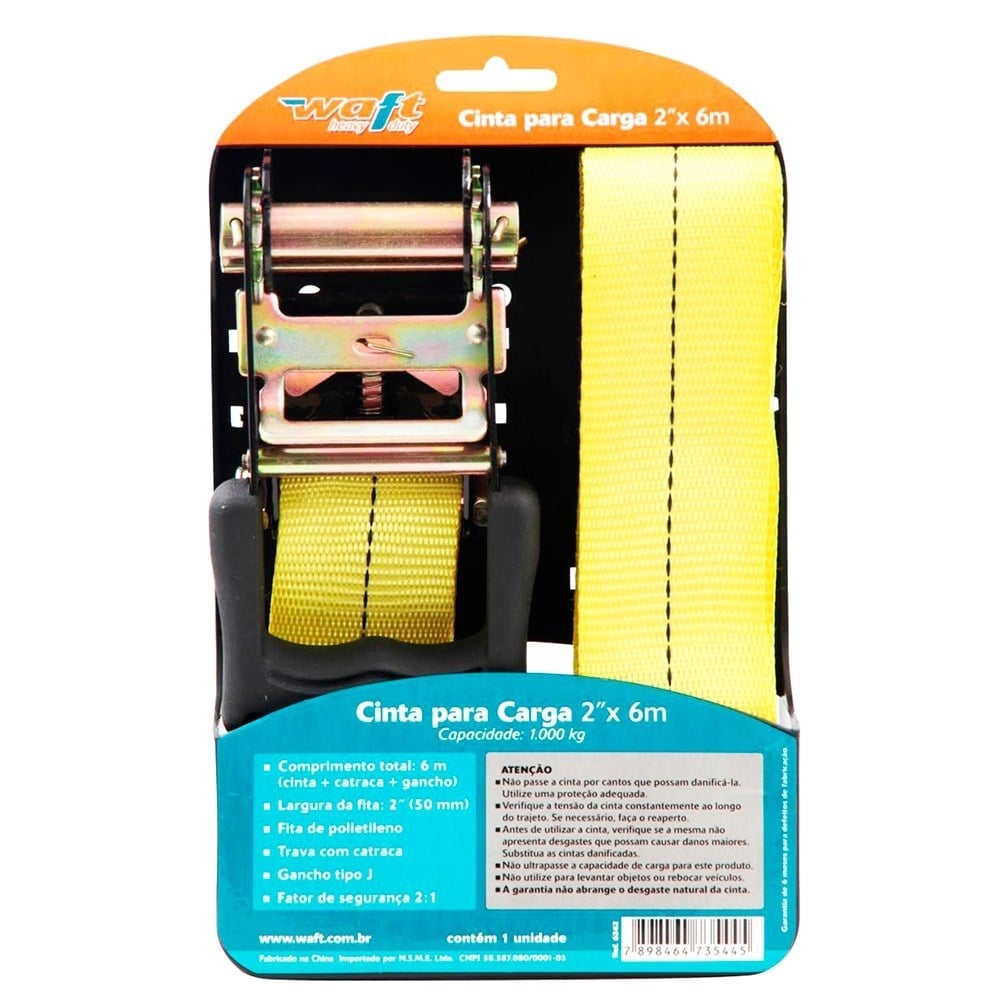 Cinta para Carga Waft com Catraca 2"X6.0m 2" 1 Peça 6242