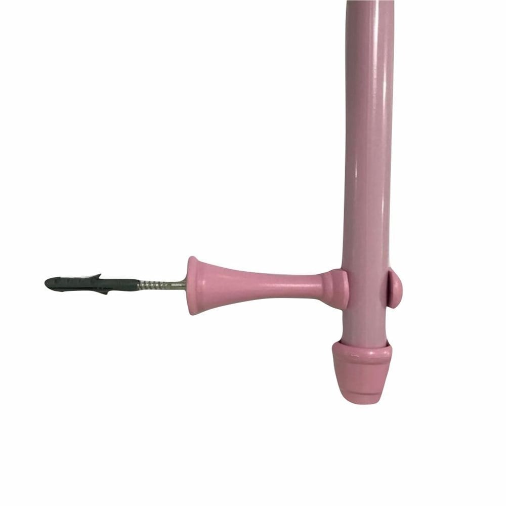 Varão Cortina Cadiz Grosso 2M Rosa com Suporte 70012