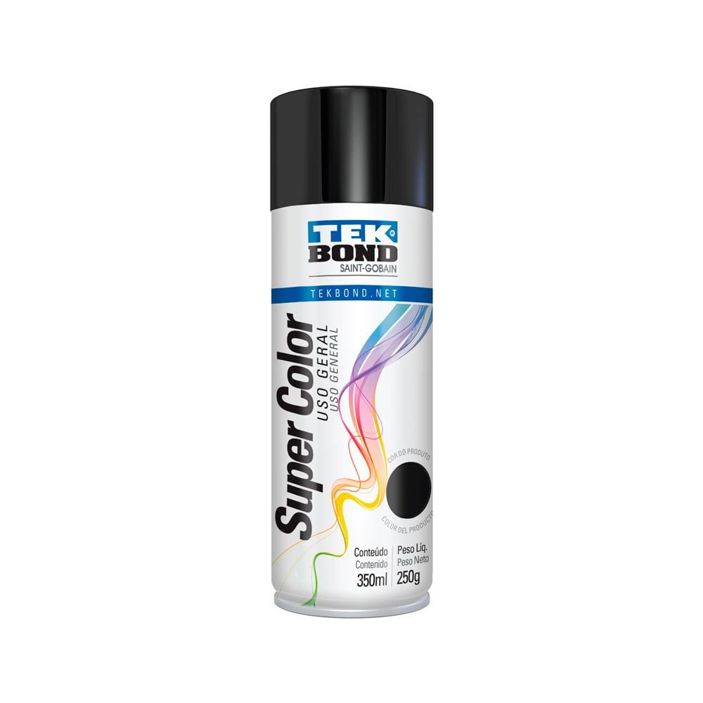 Spray Tekbond Preto Brilhante 350ML | 69957327011
