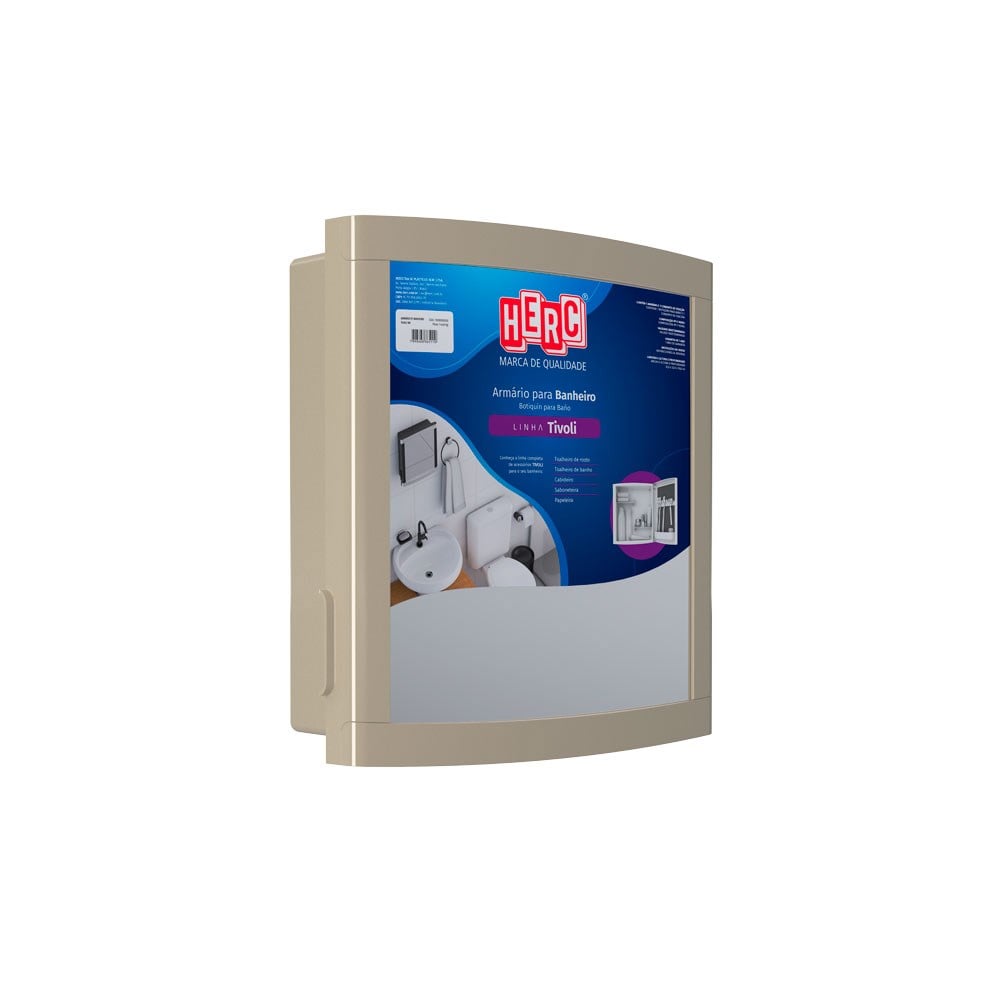 Armário Plástico Herc Tivoli Externo/Embutir 33.8X32.2 Bege 1000000355