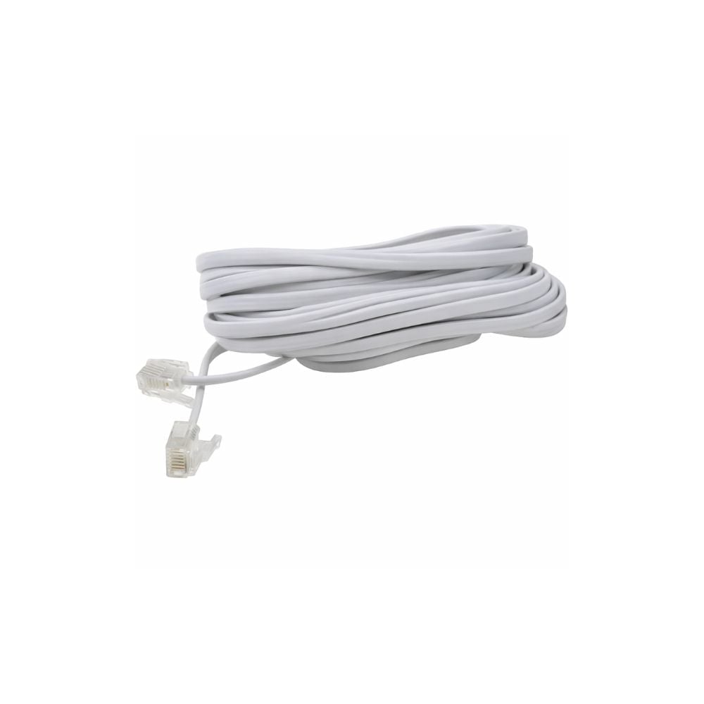 Cabo Fone Liso Jack/Jack 5M Branco 984 - imagem 1