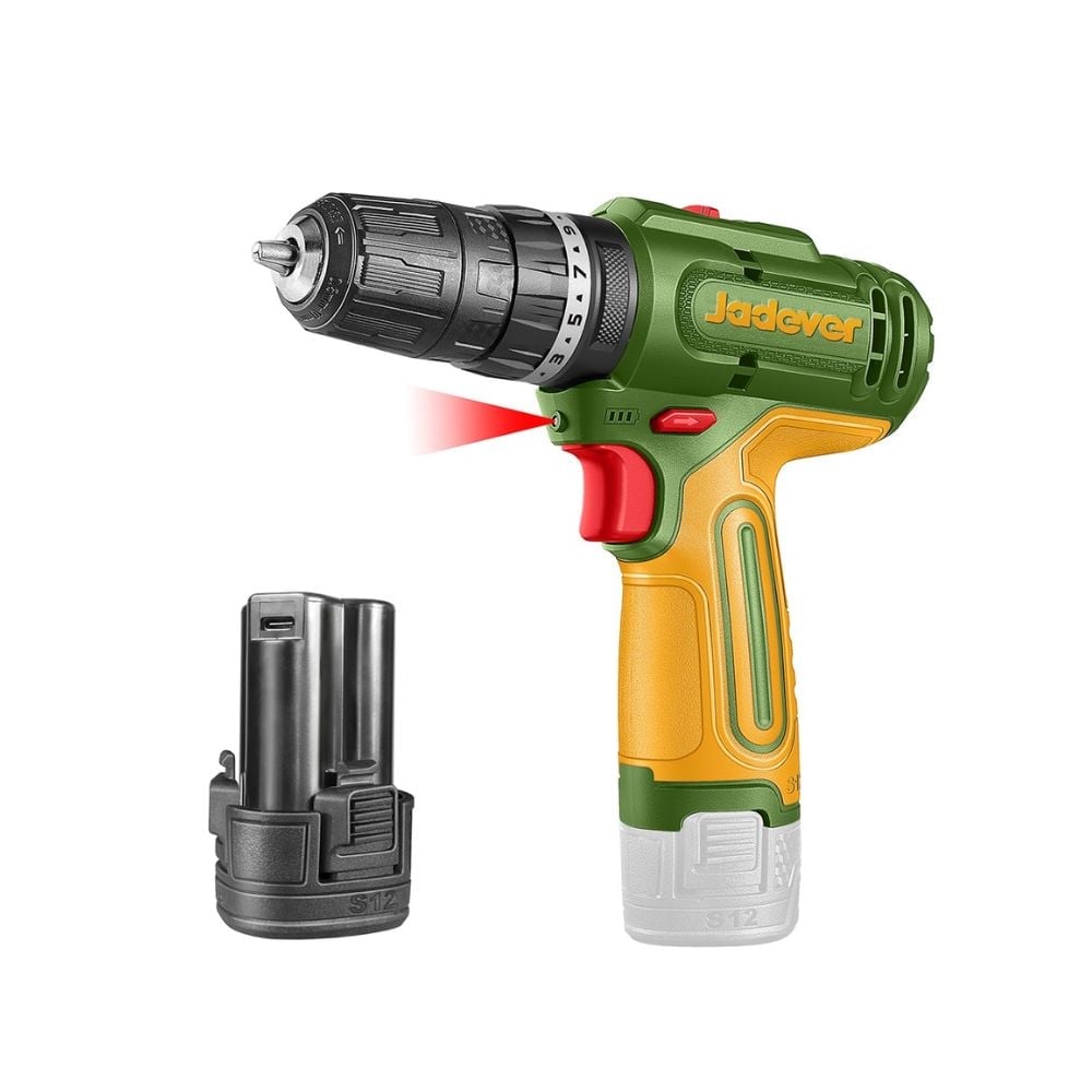 Furadeira/Parafusadeira Impacto 3/8" 12V C/ 1 Bateria Jadever - imagem 1