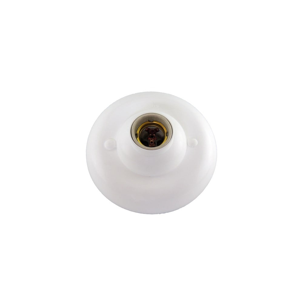 Plafonier PVC Interneed Branco Redondo Soquete Porcelana E27 54016