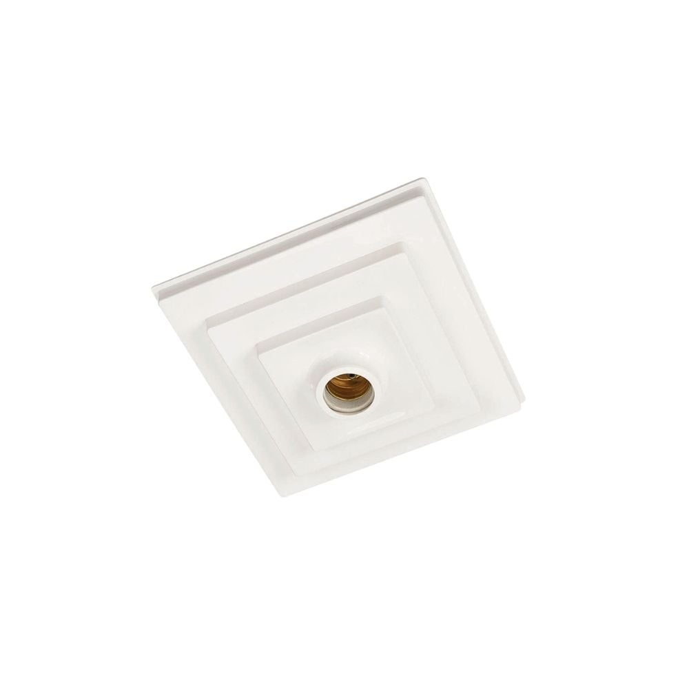 Plafonier PVC Pavilonis Quadrado Branco Soquete Porcelana E27 859001/200