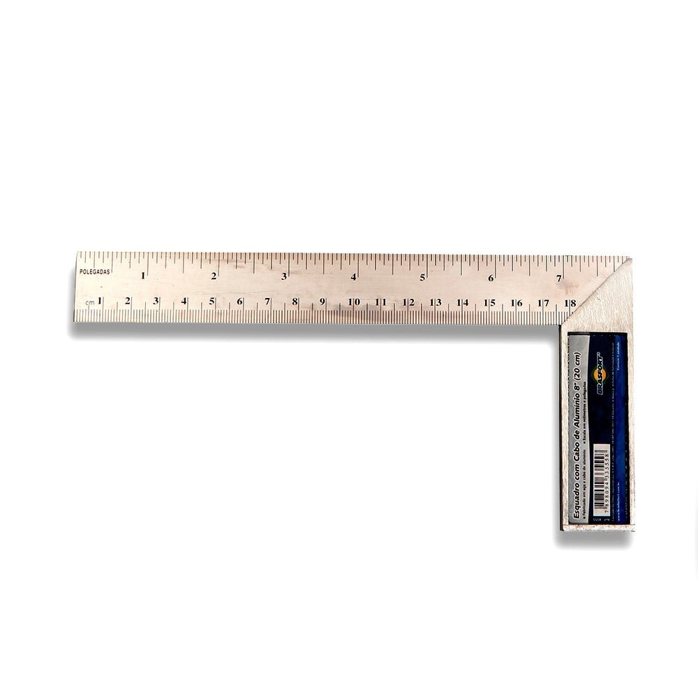 Esquadro Cabo Alumínio Brasfort 08" 20cm 8555