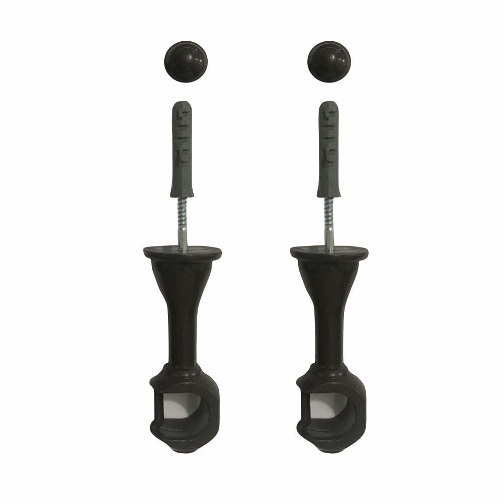 Suporte Cortina Varão Duplo 19/19MM 2 un c/ Ponteira Imbuia