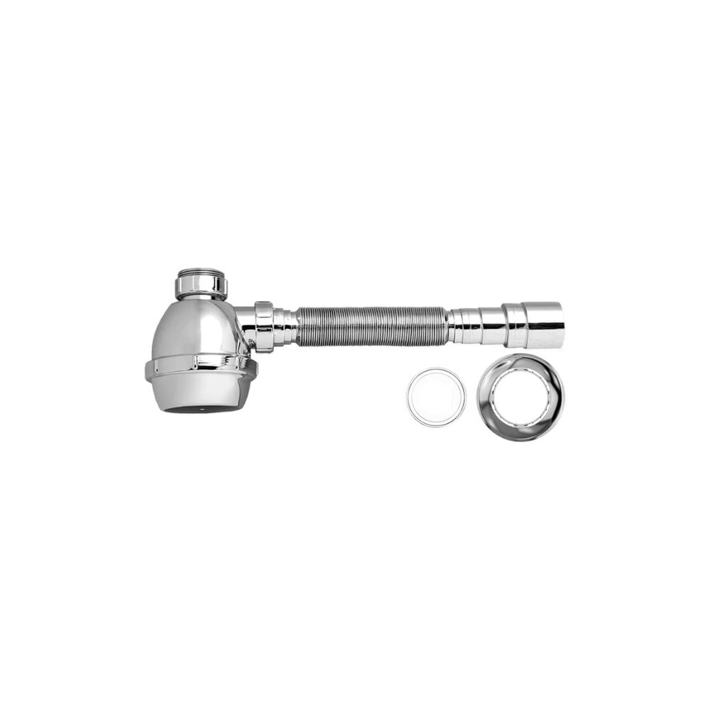 Sifão Blukit Copo Flexível com Canopla Cromado 55cm | 031701-46 - imagem 1