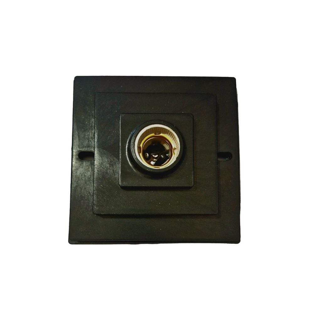 Plafon Elite Energia Bocal Soquete Porcelana Preto | 8-245