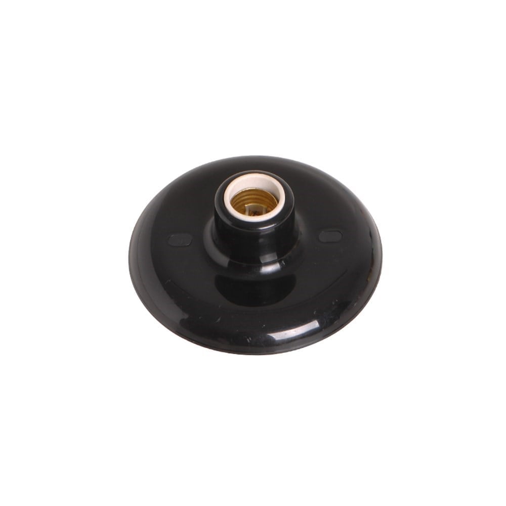 Plafonier PVC Ilumi Preto Redondo Soquete Porcelana E27 18081