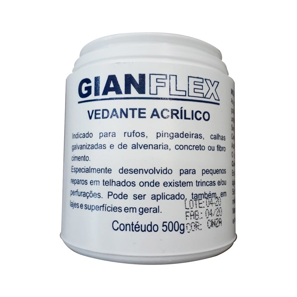 Cola Sela Calha Gianflex - Cinza 500g Pote | 725-001 - imagem 1