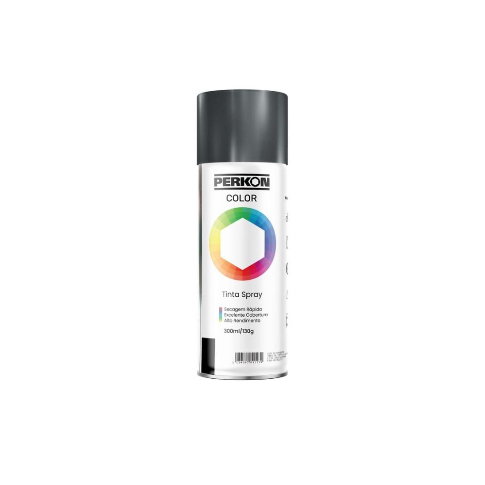 Tinta Spray Perkon Metálica Alumínio Rodas - 300ML | 7179 - imagem 1